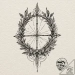 Bow and arrows, tattoo sketch design, on text… – tattoo sketch (№1751630491_0, 04.07.2025 12:01) — tattoovalue.net