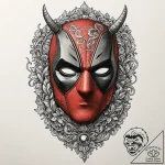 A minimalist tattoo of the deadpool mask eyes… – tattoo sketch (№1751631040_0, 04.07.2025 12:10) — tattoovalue.net