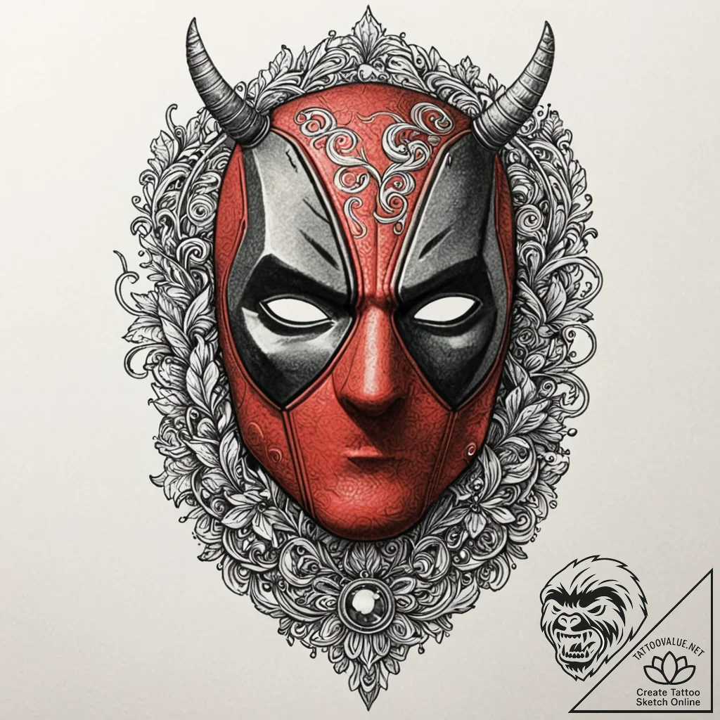 A minimalist tattoo of the deadpool mask eyes... - tattoo sketch (№1751631040_0, 04.07.2025 12:10) — tattoovalue.net