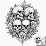 Mantras, concept art for tattoo, dynamic comp… – tattoo sketch (№1751631477_0, 04.07.2025 12:17) — tattoovalue.net