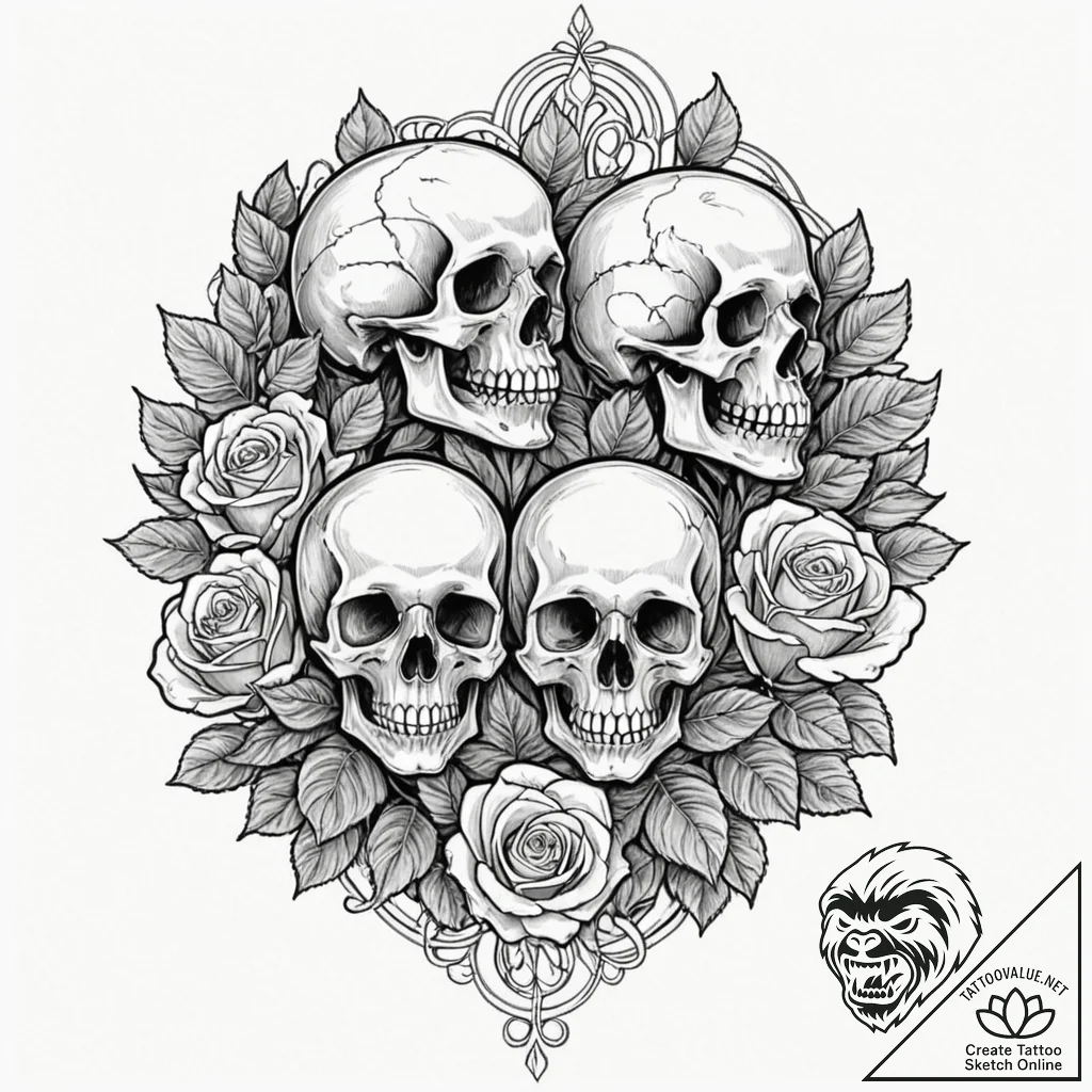 Mantras, concept art for tattoo, dynamic comp... - tattoo sketch (№1751631477_0, 04.07.2025 12:17) — tattoovalue.net