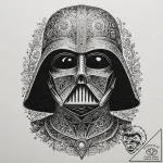 Dotwork tattoo of darth vader’s chest box, in… – tattoo sketch (№1751632849_0, 04.07.2025 12:40) — tattoovalue.net