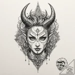 Devil, tattoo sketch design, highly detailed,… – tattoo sketch (№1751633003_0, 04.07.2025 12:43) — tattoovalue.net