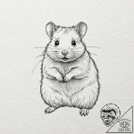 Hamster, tattoo flash sheet design, muted col… – tattoo sketch (№1751633861_0, 04.07.2025 12:57) — tattoovalue.net