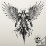A sketch of tyrael, the archangel of justice… – tattoo sketch (№1751634097_0, 04.07.2025 13:01) — tattoovalue.net
