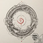 A linework design of the crop circles from si… – tattoo sketch (№1751634507_0, 04.07.2025 13:08) — tattoovalue.net