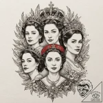 A sketch of the main characters from the crow… – tattoo sketch (№1751634593_0, 04.07.2025 13:09) — tattoovalue.net