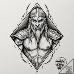 A neo-traditional portrait of a fierce uruk-h… – tattoo sketch (№1751635055_0, 04.07.2025 13:17) — tattoovalue.net