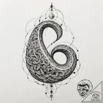 Klein bottle, concept art for tattoo, soft wh… – tattoo sketch (№1751635138_0, 04.07.2025 13:18) — tattoovalue.net