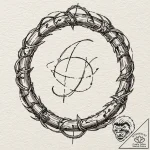A trash polka tattoo of the homunculus symbol… – tattoo sketch (№1751636484_0, 04.07.2025 13:41) — tattoovalue.net