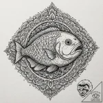 Piranha, concept art for tattoo, stylized int… – tattoo sketch (№1751637661_0, 04.07.2025 14:01) — tattoovalue.net
