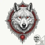 Geralt’s wolf medallion from the witcher, con… – tattoo sketch (№1751640440_0, 04.07.2025 14:47) — tattoovalue.net