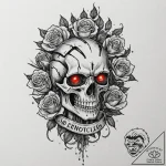 121. trash polka portrait of the t-800, half… – tattoo sketch (№1751640559_0, 04.07.2025 14:49) — tattoovalue.net