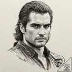 A neo-traditional portrait of henry cavill as… – tattoo sketch (№1751640973_0, 04.07.2025 14:56) — tattoovalue.net