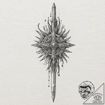 A neo-traditional tattoo of san’s crystal dag… – tattoo sketch (№1751641379_0, 04.07.2025 15:02) — tattoovalue.net