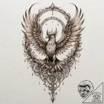 Harpy, concept art for tattoo, sepia tone ske… – tattoo sketch (№1751643720_0, 04.07.2025 15:42) — tattoovalue.net