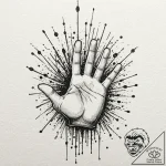 Trash polka sketch of neo stopping bullets, w… – tattoo sketch (№1751643802_0, 04.07.2025 15:43) — tattoovalue.net