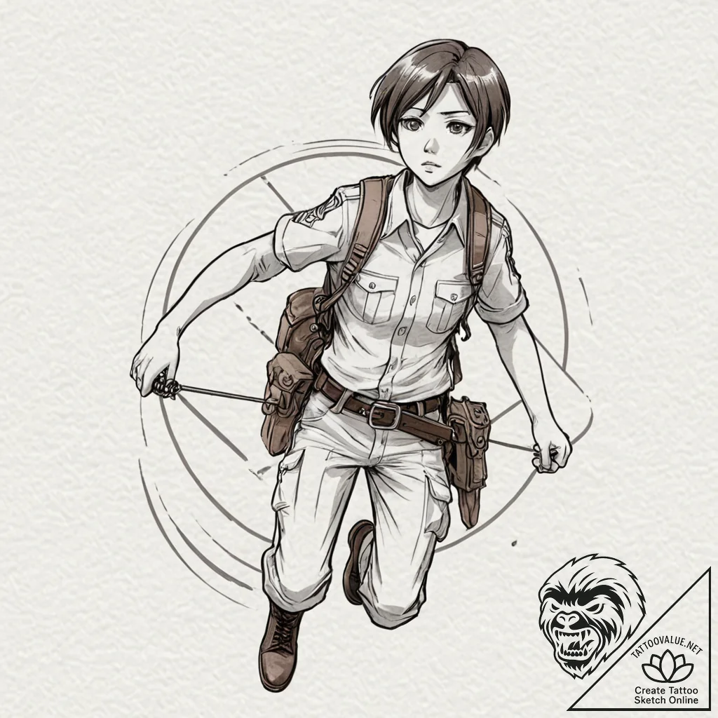 The scout regiment logo from attack on titan,... - tattoo sketch (№1751644918_0, 04.07.2025 16:01) — tattoovalue.net