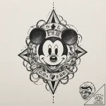 A trash polka tattoo of a twisted, evil micke… – tattoo sketch (№1751645433_0, 04.07.2025 16:10) — tattoovalue.net