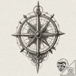 Sextant, tattoo drawing outline, sketch tatto… – tattoo sketch (№1751645596_0, 04.07.2025 16:13) — tattoovalue.net