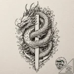 The leviathan cross, concept art for tattoo,… – tattoo sketch (№1751645989_0, 04.07.2025 16:19) — tattoovalue.net