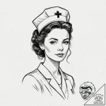 A sketch of nurse ratched from one flew over… – tattoo sketch (№1751646586_0, 04.07.2025 16:29) — tattoovalue.net