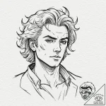 A sketch of dio brando from jojo’s, “wryyyyy!… – tattoo sketch (№1751647442_0, 04.07.2025 16:44) — tattoovalue.net