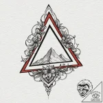 An impossible shape (penrose triangle), conce… – tattoo sketch (№1751647704_0, 04.07.2025 16:48) — tattoovalue.net
