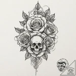 Blood, tattoo line art, chicano tattoo style,… – tattoo sketch (№1751649496_0, 04.07.2025 17:18) — tattoovalue.net
