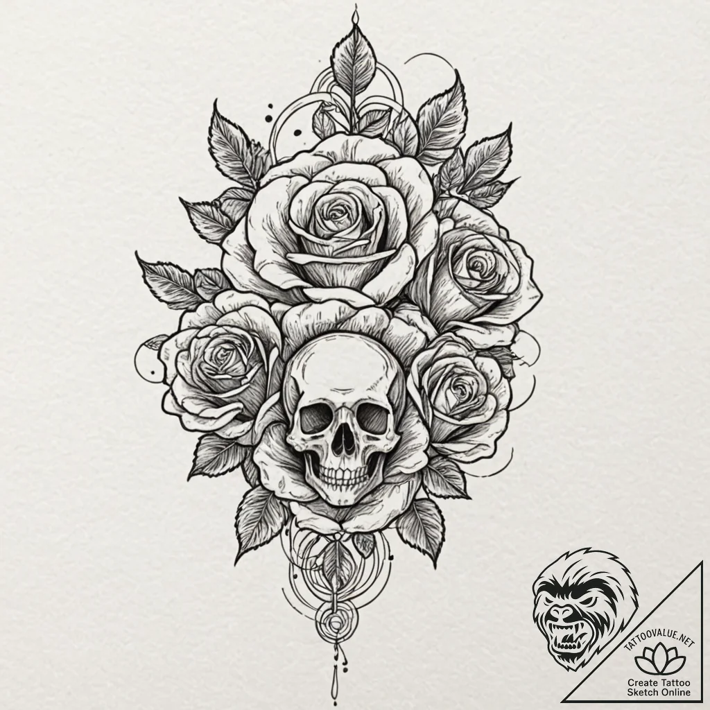 Blood, tattoo line art, chicano tattoo style,... - tattoo sketch (№1751649496_0, 04.07.2025 17:18) — tattoovalue.net