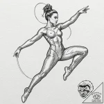 A sketch of trinity in her iconic latex suit,… – tattoo sketch (№1751650845_0, 04.07.2025 17:40) — tattoovalue.net