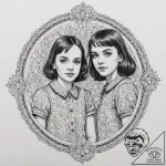A sketch of the grady twins from the shining,… – tattoo sketch (№1751651014_0, 04.07.2025 17:43) — tattoovalue.net