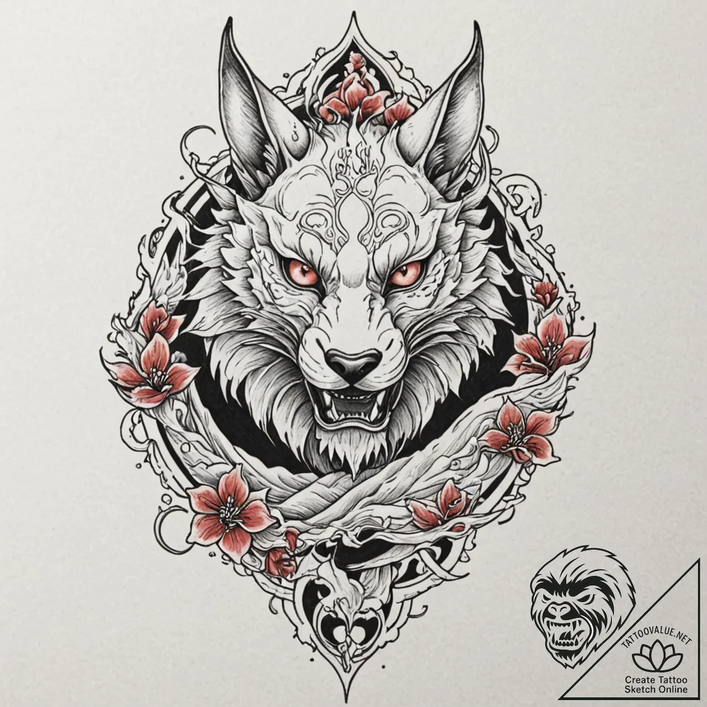 Anubis, tattoo line art, highly detailed, int... - tattoo sketch (№1751652207_0, 04.07.2025 18:03) — tattoovalue.net