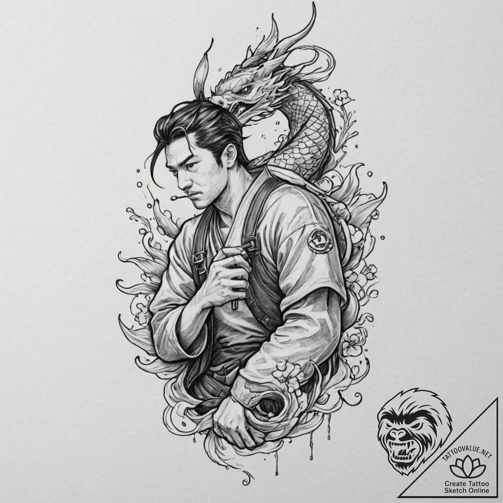 A sketch of captain malcolm reynolds from fir... - tattoo sketch (№1751652293_0, 04.07.2025 18:04) — tattoovalue.net