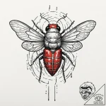 A cicada with its shell, ink illustration for… – tattoo sketch (№1751653825_0, 04.07.2025 18:30) — tattoovalue.net