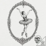 A music box with a dancing ballerina, tattoo… – tattoo sketch (№1751654427_0, 04.07.2025 18:40) — tattoovalue.net