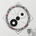 A dotwork design of the yin-yang symbol made… – tattoo sketch (№1751654513_0, 04.07.2025 18:41) — tattoovalue.net