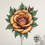Rose hips, tattoo drawing outline, bold outli… – tattoo sketch (№1751655961_0, 04.07.2025 19:06) — tattoovalue.net