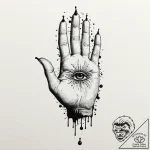 A victorian mourning hand symbol, tattoo sket… – tattoo sketch (№1751656380_0, 04.07.2025 19:13) — tattoovalue.net