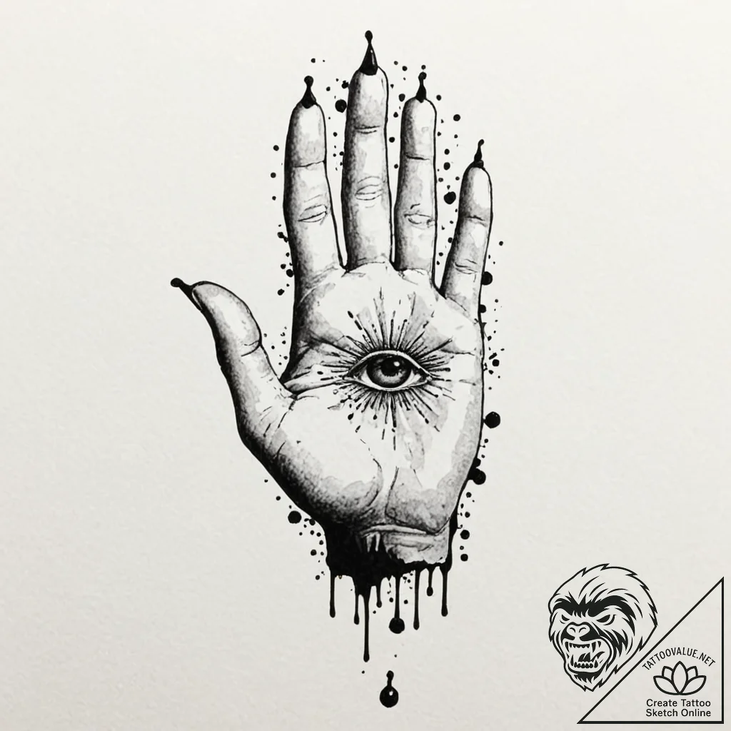 A victorian mourning hand symbol, tattoo sket... - tattoo sketch (№1751656380_0, 04.07.2025 19:13) — tattoovalue.net