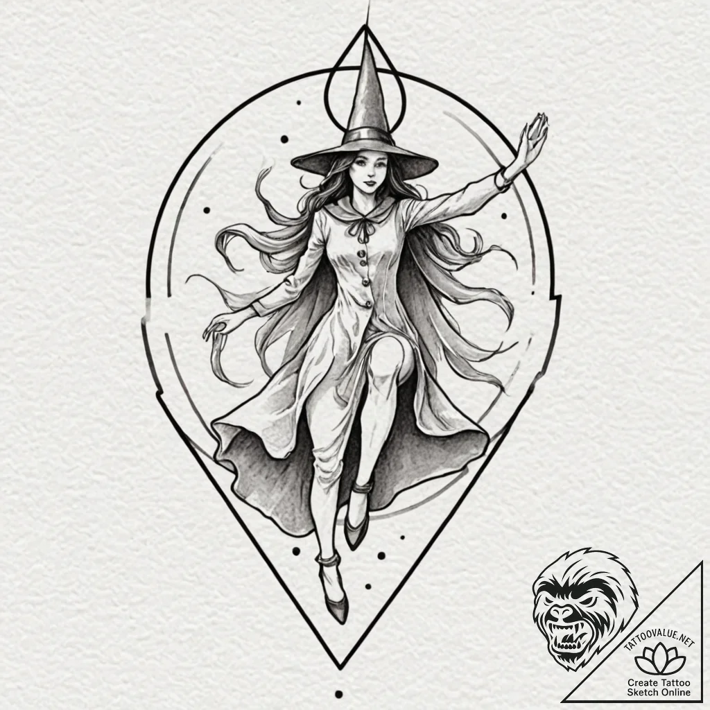 A watercolor sketch of thomasin from the witc... - tattoo sketch (№1751656803_0, 04.07.2025 19:20) — tattoovalue.net