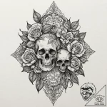 Monomakh’s cap, concept art for tattoo, subtl… – tattoo sketch (№1751657565_0, 04.07.2025 19:32) — tattoovalue.net