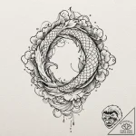 Clock, concept art for tattoo, aesthetically… – tattoo sketch (№1751658135_0, 04.07.2025 19:42) — tattoovalue.net