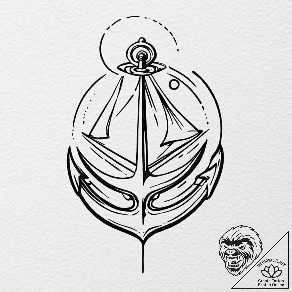 Blade, artistic tattoo sketch, black outline... - tattoo sketch (№1751658456_0, 04.07.2025 19:47) — tattoovalue.net