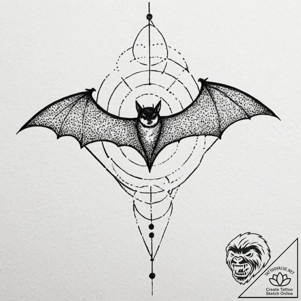 The bat-signal in the sky, tattoo flash sheet... - tattoo sketch (№1751658876_0, 04.07.2025 19:54) — tattoovalue.net