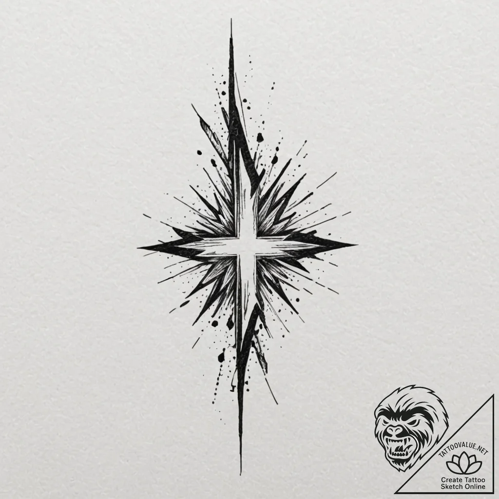 A minimalist tattoo of harry's lightning bolt... - tattoo sketch (№1751659812_0, 04.07.2025 20:10) — tattoovalue.net