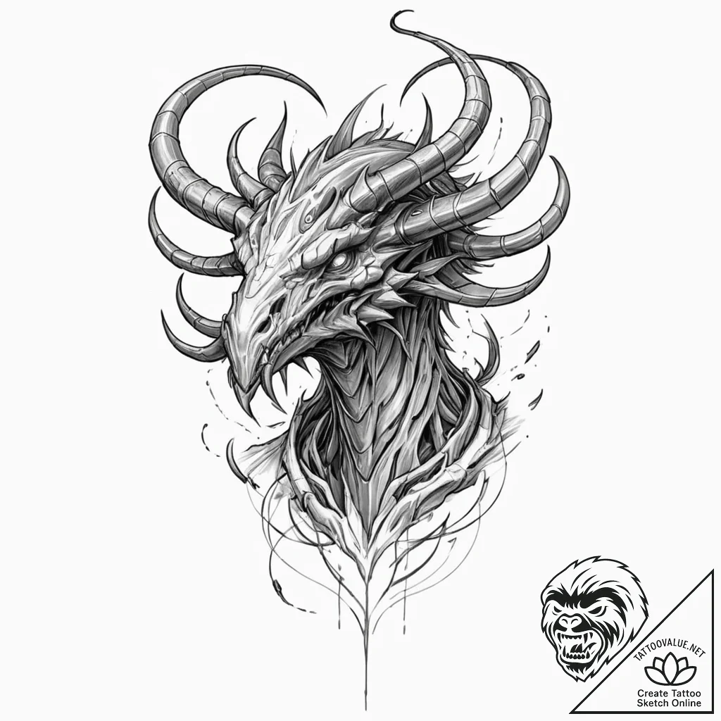 A neo-traditional portrait of a zergling from... - tattoo sketch (№1751660919_0, 04.07.2025 20:28) — tattoovalue.net
