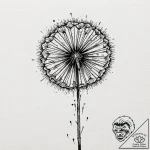 Dandelion, ink illustration for tattoo, new s… – tattoo sketch (№1751661682_0, 04.07.2025 20:41) — tattoovalue.net