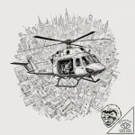 A graphic novel style tattoo of korben dallas… – tattoo sketch (№1751662273_0, 04.07.2025 20:51) — tattoovalue.net