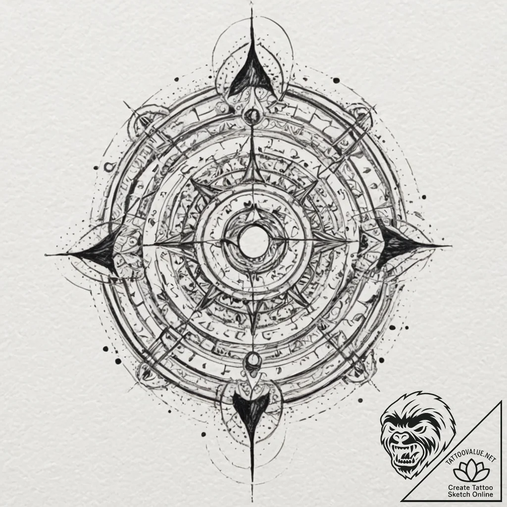 Pulsar map, tattoo line art, studio lighting... - tattoo sketch (№1751662616_0, 04.07.2025 20:56) — tattoovalue.net